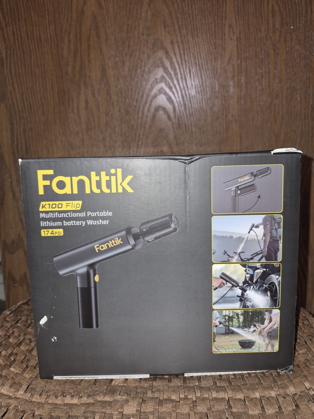 Fanttik K100 Flip Portable Lithium Battery Washer - Black/Yellow
